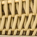 Miniatyrbillede 9 af 10: 4-Delt Havemøbelsæt I Rattan, Siddeområde Med 1 Sofabord, 2 Lænestole, 1 Dobbelt Sofa, Havesæt Med Hynder, Siddesæt, Stål, Kaki