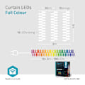 Miniatyrbillede 3 af 9: SmartLife jluelys | Gardin | Wi-Fi | RGB | 180 LED's | 3 m | Android™ / IOS