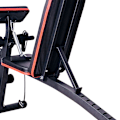Miniatyrbild 9 av 10: Multifunktion viktbänk multigym med fjäderbooster träningsbänk vikt upp till 120 kg svart 54 x 160 x 106 cm