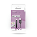 Pikkukuva 4 / 4: Lightning Kaapeli | USB 2.0 | Apple Lightning 8-Pin | USB-A Uros | 480 Mbps | Niklattu | 1.00 m | Pyöreä | PVC | Musta | Laatikko
