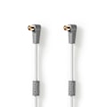 Miniatyrbillede 1 af 3: Satellitkabel | F-Quick-hanstik vinklet - F-Quick-hanstik vinklet | 5,00 m | Hvid