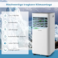 Miniatyrbillede 1 af 5: 4 i 1 mobilt klimaanlæg 9000 BTU køle- og ventilations- og affugtende klimaanlæg med sort låg 16℃-32℃