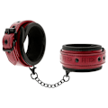 Pikkukuva 3 / 9: Fetish Submissive Dark Room - Vegaaniset nahkaiset käsiraudat neopreenivuorella
