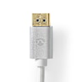 Miniatyrbillede 4 af 5: Displayport kabel | DisplayPort Han | DisplayPort Han | 8K@60Hz | Guldplateret | 2.00 m | Runde | Flettet | Sølv | Cover Window Box