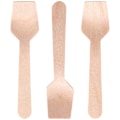 Miniatyrbillede 3 af 8: Engangs isskeer af træ 9,5 cm 30 stk.