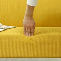 Miniatyrbillede 9 af 10: 2 pers. sofa, sofa med fløjlslook, træben, polstret sofa, dobbeltsofa til soveværelse, stue, 110 x 62 x 85 cm, gul