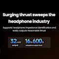 Miniatyrbillede 6 af 7: Lydhovedtelefonforstærkeradapter USB-C til 3,5 mm ministik sort