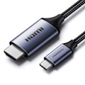 Pikkukuva 1 / 9: USB-C - HDMI 2.1 8K 60 Hz sovitinkaapeli, 1,5 m harmaa