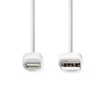 Pikkukuva 2 / 4: Lightning Kaapeli | USB 2.0 | Apple Lightning 8-Pin | USB-A Uros | 480 Mbps | Niklattu | 2.00 m | Pyöreä | PVC | Valkoinen | Laatikko