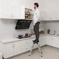 Miniatyrbillede 2 af 7: Sikker, foldbar 2x3 trinstige til hjemmebrug - 240 cm rækkevidde