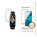 Miniatyrbillede 1 af 9: Holdbart fuldskærms hærdet glas med ramme til Xiaomi Mi Band 8 Full Glue, sort