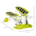 Pikkukuva 4 / 10: Mini stepper kotiin, liukumaton ylös-alas stepperi LCD-näytöllä, stepper kotitreeni kahdella suurella polkimella, teräs, keltainen