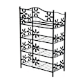 Miniatyrbillede 7 af 10: Plantereol, blomsterhylde, plantetrappe, 4 niveauer, metal, sort, 59,5x30x92cm