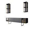 Miniatyrbillede 6 af 9: TV Unit Gold Line - antracit, sort
