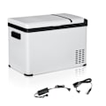 Miniatyrbild 1 av 10: Bilkylbox 30L Med Lcd-Skärm Kompressor Bilkyl Elektrisk Båt Camper Travel 12/24V Dc Och 110-240V Ac Vit