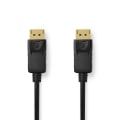 Pikkukuva 1 / 2: DisplayPort kaapeli | DisplayPort uros | DisplayPort uros | 8K@60Hz | Kullattu | 3.00 m | Pyöreä | PVC | Musta | Label