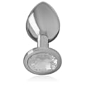 Miniatyrbillede 4 af 8: Intense - Aluminium metal analprop med sølv krystal størrelse M