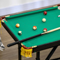 Miniatyrbillede 8 af 10: Poolbord 4,6 Fod Foldbart 140 X 60 X 55-75 Cm Bordbillard Med Tilbehør, Trekant, 2 Køer, 16 Bolde Til Ungdom, Voksne, Stål, Grøn
