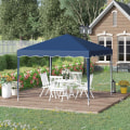 Miniatyrbillede 3 af 10: Folde Gazebo Pavillon 3 X 3 M Havepavillon Foldeligt Festtelt Højdejusterbart Havetelt Med Transportpose Uv Beskyttelse Stål Oxford Blå