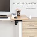 Pikkukuva 9 / 10: Computer Desk Sähköpöytä, Seisomapöytä, Korkeussäädettävä, Pöydän Runko Moottorilla, Metalli, Luonnollinen+Valkoinen
