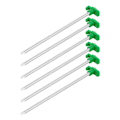 Pikkukuva 2 / 7: Tentpeg 25cm metalli muovikoukulla hohtava pimeässä 6 kpl polybagissa