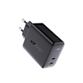 Miniatyrbild 2 av 6: 2x USB-C 40W nätladdare PPS PD QC 3.0 AFC FCP svart