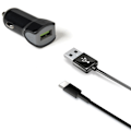 Miniatyrbillede 1 af 2: Biloplader + USB-C kabel 2,4A 12W