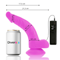 Miniatyrbild 3 av 10: Diversia - Flexibel Vibrerande Dildo Lila 21,5 Cm -O- 4,5 Cm