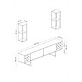 Miniatyrbillede 9 af 9: TV Unit Gold Line - antracit, sort