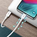 Pikkukuva 8 / 9: Kaapeli iPhone MFi USB-C:lle - Lightning 20W 3A 1m valkoinen