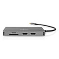 Pikkukuva 4 / 8: USB N Moniporttisovitin | USB 3.2 Gen 1 | USB-C™ Uros | Micro SD / RJ45 Naaras / SD / USB-C™ Naaras / 2x HDMI™ / 2x USB-A Naaras | 5 Gbps | 0.20 m | P