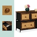 Miniatyrbillede 6 af 7: Kommode med 5 skuffer i rattan look