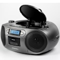 Miniatyrbillede 3 af 6: Kassetteradio CD/FM-radio/kassettebånd/USB/BT Mørkegrå