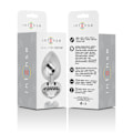 Miniatyrbillede 7 af 8: Intense - Aluminium Metal Anal Plug White Heart Størrelse M