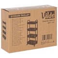 Miniatyrbillede 7 af 8: Hylde på hjul sort 4-plan 30x21x86 cm