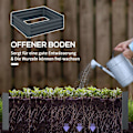 Miniatyrbillede 5 af 10: Sæt med 2 højbede i stål, kold ramme, havebed, plug-in blomsterkasse, plantekasse, plantekrukke, 100 x 100 x 30 cm til haven, altan, terrasse, grøntsa