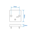 Miniatyrbillede 4 af 4: Baglygte 12/24V 4 funktioner 100x100mm LED