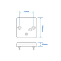 Pikkukuva 4 / 4: Takavalo 12/24V 4 toimintoa 100x100mm LED
