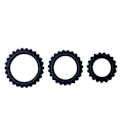 Miniatyrbild 2 av 6: Baile - Titan Set 3st Cock Ring Svart 2,8 + 2,4 + 1,9 Cm