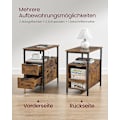 Miniatyrbillede 3 af 7: Rustikt sidebord med indbygget Power Strip og opbevaring