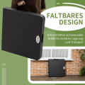 Miniatyrbillede 7 af 10: Havebord, Højdejusterbart Klapbord, Terrassebord Til 4 Personer, Buffetbord Med Stålstel, 118 X 60 X 74 Cm, Mørkegrå
