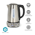 Miniatyrbillede 1 af 9: SmartLife Elkedel | Wi-Fi | 1.7 l | Rustfrit stål | 70,80,90,100 °C | Temperaturindikator | Drejelig 360 grader | Skjult varmeelement | Strix®-control