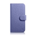 Miniatyrbillede 2 af 9: 2-i-1 læder Flip Cover iPhone 14 Pro Anti-RFID pung etui lys lilla