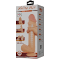 Pikkukuva 8 / 8: Pretty Love - Liukuva iho -sarja Realistinen dildo liukuvalla iholla Imukupin liha 26 cm