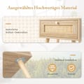 Miniatyrbillede 5 af 5: Sengebord med skuffe sidebord med rattan design 40 x 40 x 55 cm eg