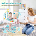 Miniatyrbillede 2 af 5: Baby Sky Jumperoo med justerbare højder & legetøj & spilleboks rollator lyseblå
