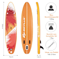 Miniatyrbild 3 av 5: Uppblåsbar Stand Up Paddle Board Uppblåsbar Stand Up Paddle Board 335 x 76 x 15 cm Orange