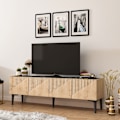 Pikkukuva 3 / 7: TV-telineen piirustus - Sapphire Oak, musta marmori