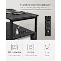 Miniatyrbillede 5 af 7: Rustikt sidebord med indbygget Power Strip og opbevaring