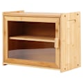 Miniatyrbillede 3 af 8: Bambusbrødspand med tang, to-plan, 40x20x31 cm